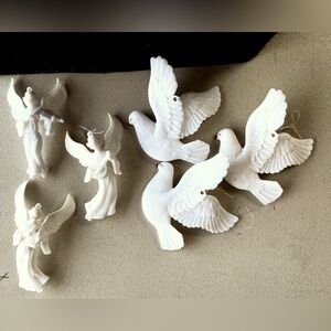 6 Beautiful White Ornaments